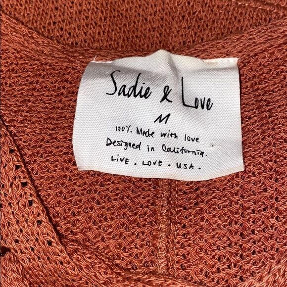 ✨HP✨Sadie&Love Pink Blush Knit Tie Front Sweater✨ - Picture 3 of 3